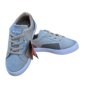 OOMPHIES Boy's Leo MU2128B Toddlers Slip On Sneakers Elastic Lace Size 12Y Taupe